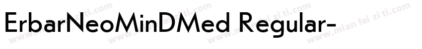 ErbarNeoMinDMed Regular字体转换